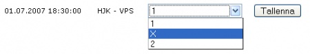 1x2 tallennus